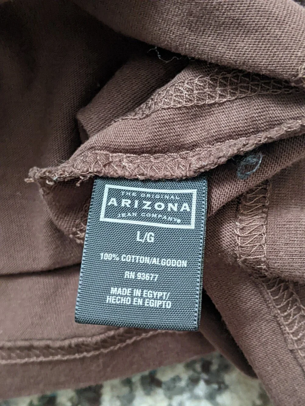 Arizona brown cotton tank top muscle tee